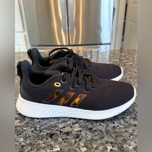 Adidas Women's Puremotion Running Shoe Black Animal Print Size 6.5  Cloud Foam